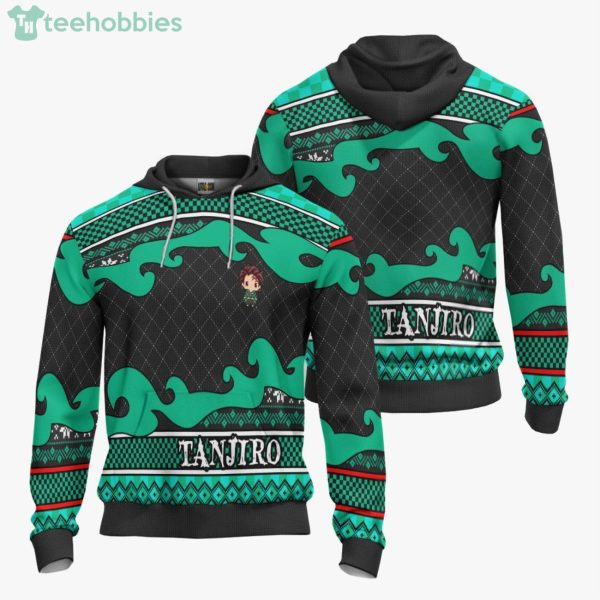 Demon Slayer Custom Tanjiro Kamado Anime Fans Ugly Christmas Sweater Hoodie Product Photo 3