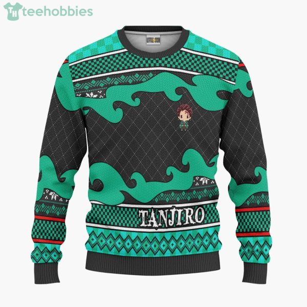 Demon Slayer Custom Tanjiro Kamado Anime Fans Ugly Christmas Sweater Hoodie Product Photo 1
