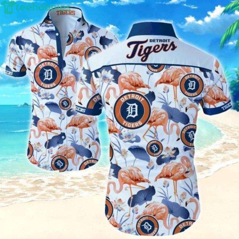 Detroit Tigers Falamingo Hawaiian Shirt Product Photo 1 Detroit Tigers Falamingo Hawaiian Shirt Product Photo 1