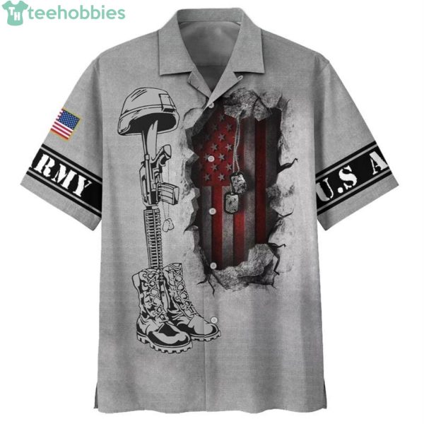 Dog Tag Us Army Do Not Give In To The War Within End Veteran Hawaiian Shirtproduct photo 2