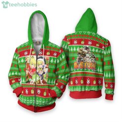 Dr Stone Custom Kohaku And Ruri And Suika Anime Fans Ugly Christmas Sweater Hoodie Product Photo 2