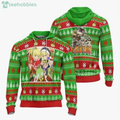 Dr Stone Custom Kohaku And Ruri And Suika Anime Fans Ugly Christmas Sweater Hoodie Product Photo 3