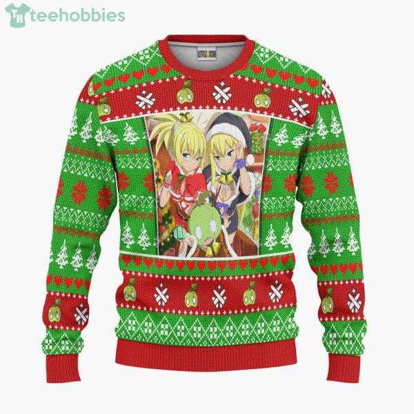 Dr Stone Custom Kohaku And Ruri And Suika Anime Fans Ugly Christmas Sweater Hoodie Product Photo 1