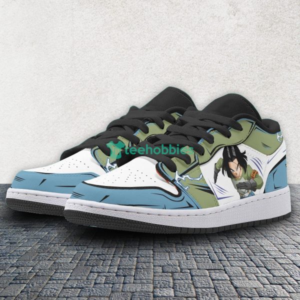 Dragon Ball Z Android 17 Custom Anime Air Jordan Low Top Shoes Product Photo 2