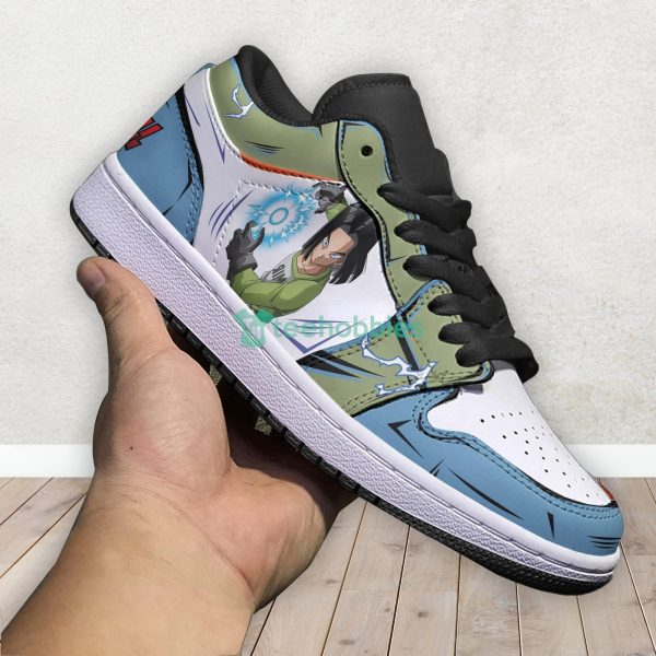 Dragon Ball Z Android 17 Custom Anime Air Jordan Low Top Shoes Product Photo 3
