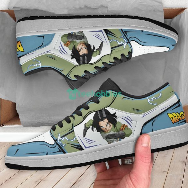 Dragon Ball Z Android 17 Custom Anime Air Jordan Low Top Shoes Product Photo 4