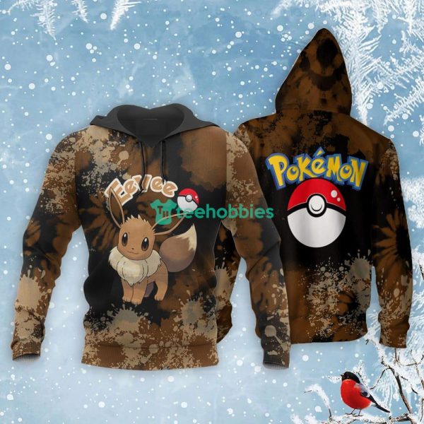 Eevee All Over Printed 3D Shirt Custom Pokemon Anime Fans Product Photo 3