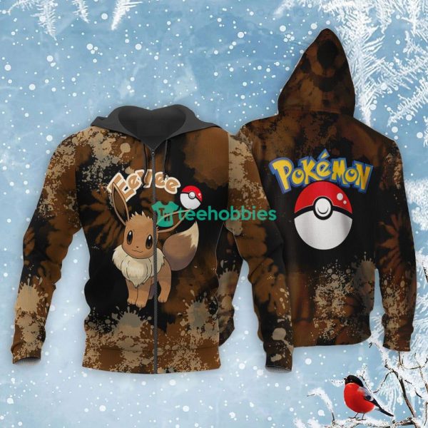 Eevee All Over Printed 3D Shirt Custom Pokemon Anime Fans Product Photo 1