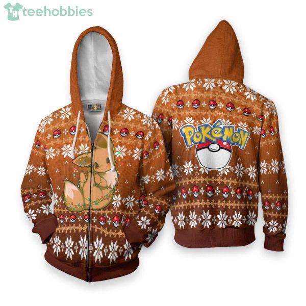 Eevee Cute Ugly Christmas Sweater Pokemon Custom Ugly Christmas Sweater Hoodie Product Photo 2