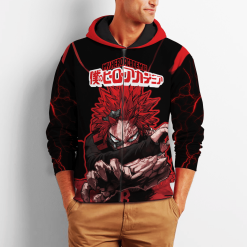 Eijiro Kirishima Zip All Over Printed 3D Shirt My Hero Academia Anime Fans Fan Gift Product Photo 2