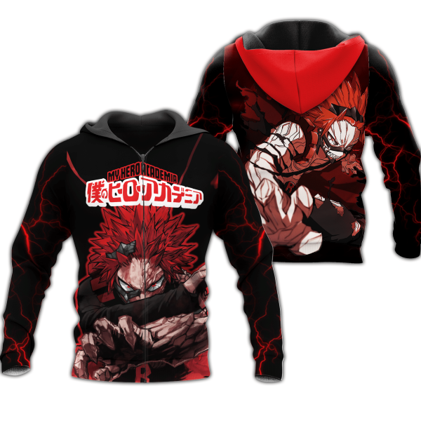 Eijiro Kirishima Zip All Over Printed 3D Shirt My Hero Academia Anime Fans Fan Gift Product Photo 1