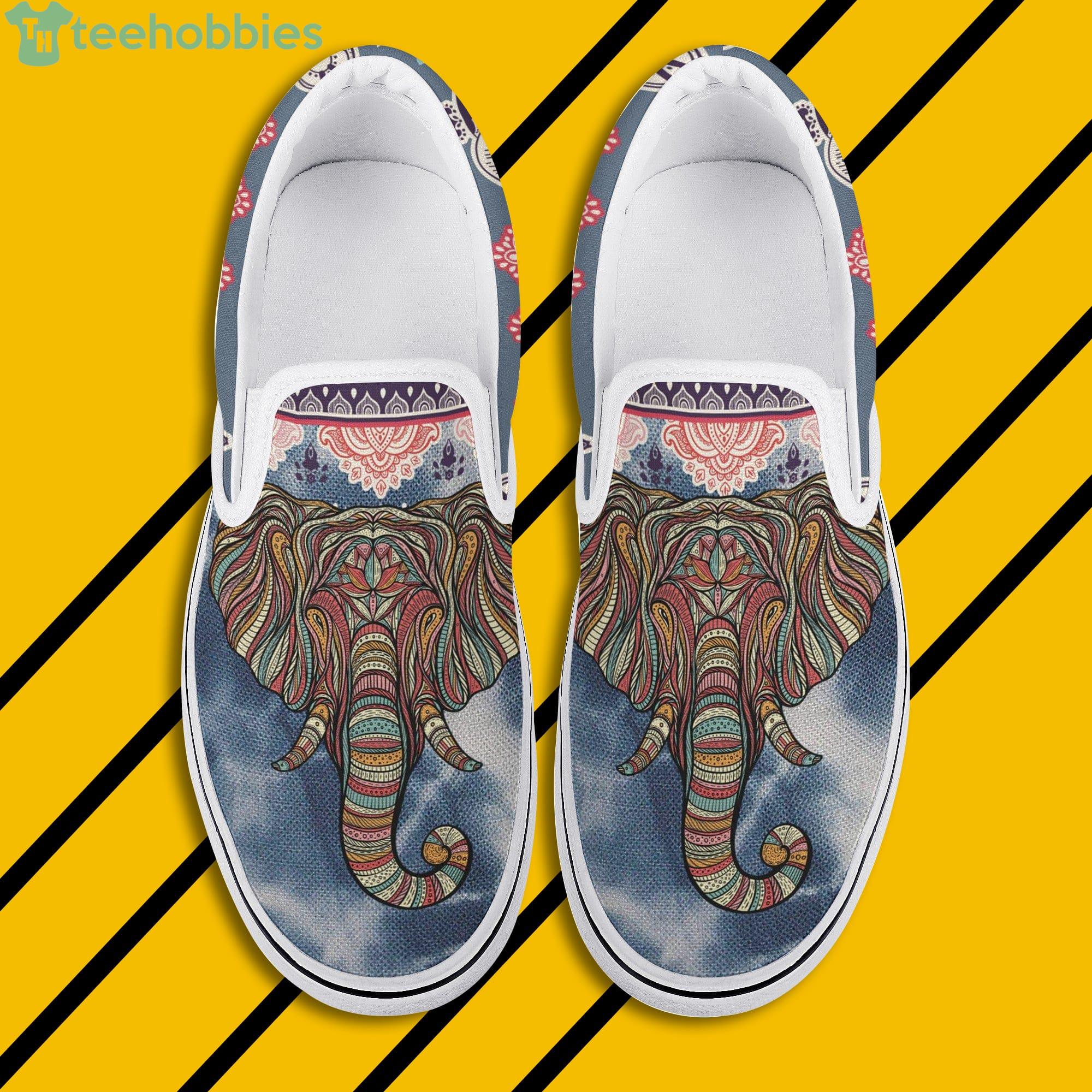 Elephant American Flag Slip On Shoes For Men And Women Product Photo 1