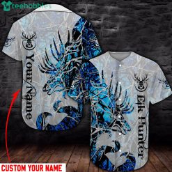 Elk Hunter Custom Name Best Gift For Hunter Jersey Baseball Shirt Product Photo 1