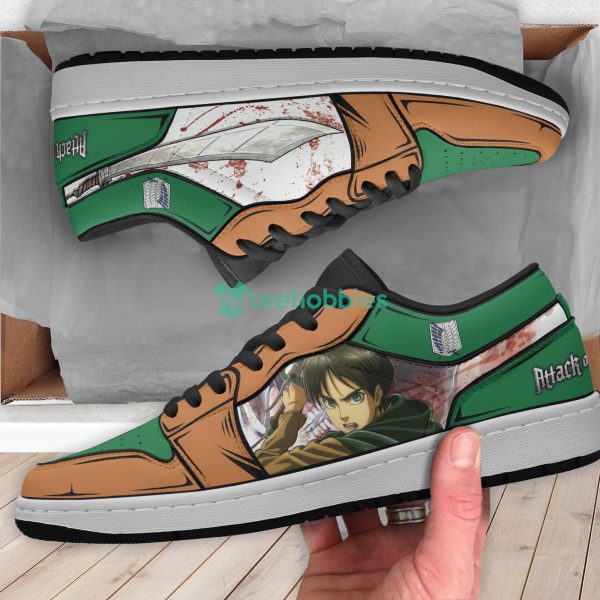 Eren Yeager Anime Custom Attack On Titan Air Jordan Low Top Shoesproduct photo 4