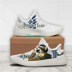 Eren Yeager Custom Attack on Titan Anime Yeezy Shoes For Fans Product Photo 2
