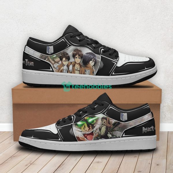 Eren Yeager Team Anime Custom Attack On Titan Air Jordan Low Top Shoes Product Photo 2