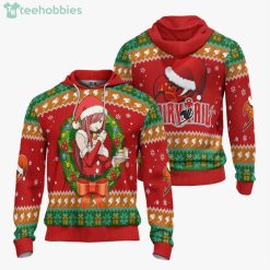 Erza Scarlet Custom Fairy Tails Anime Fans Ugly Christmas Sweater Hoodie Product Photo 3