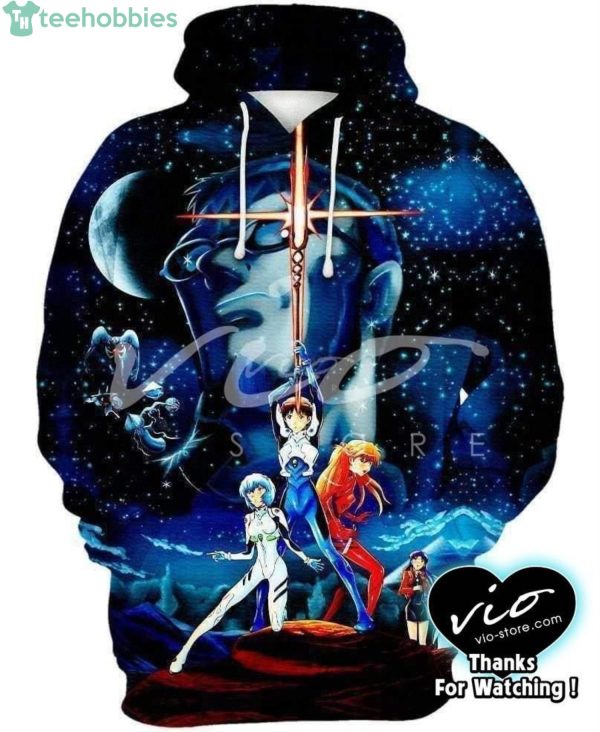 Evangelion Wars Art 3D All Over Print 3D Hoodieproduct photo 2
