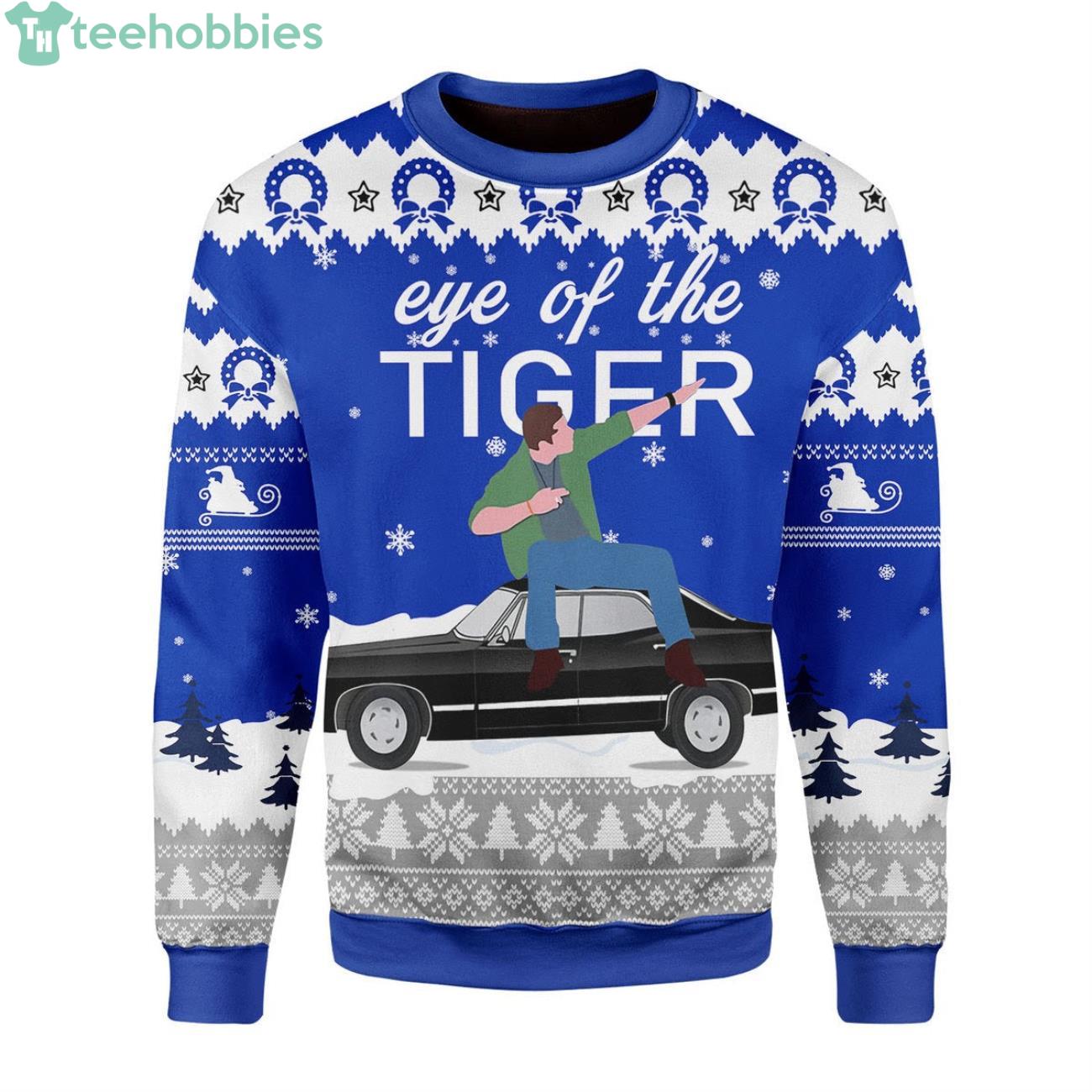 Eye Of The Tiger Ugly Christmas Sweater