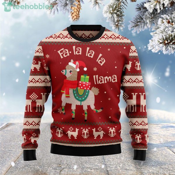 Fa-La-La-Llama Funny Christmas Ugly Christmas Sweater Product Photo 1