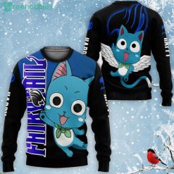 Fairy Tail Happy All Over Printed 3D Shirt Fairy Tail Anime Fans Product Photo 2