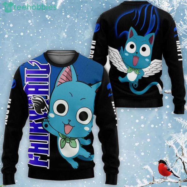 Fairy Tail Happy All Over Printed 3D Shirt Fairy Tail Anime Fans Product Photo 2