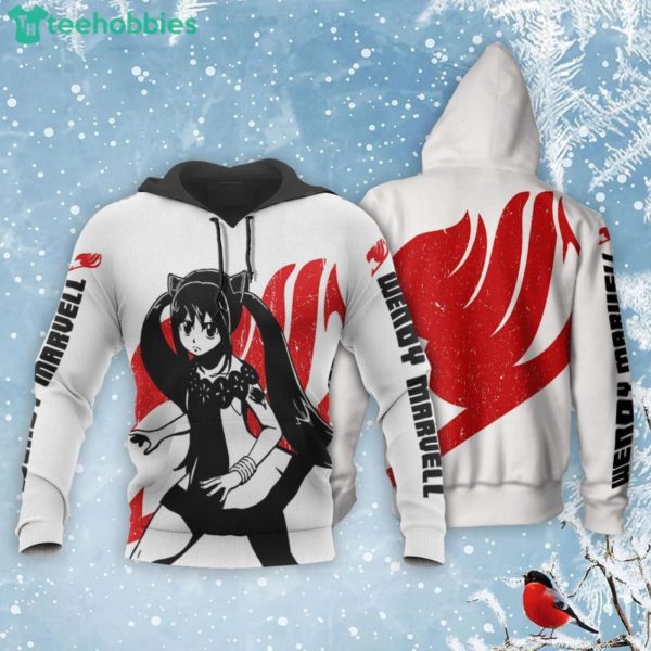 Fairy Tail Wendy Marvell All Over Printed 3D Shirt Silhouette Anime Fans Product Photo 3