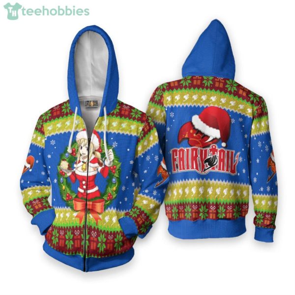 Fairy Tails Custom Lucy Heartfilia Anime Fans Ugly Christmas Sweater Hoodie Product Photo 2