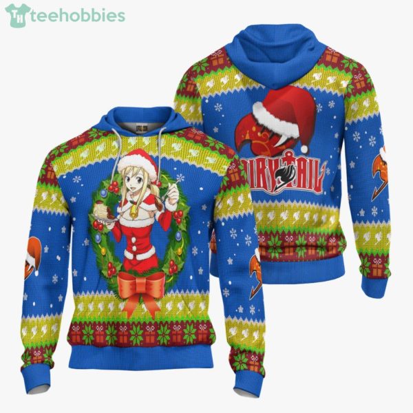 Fairy Tails Custom Lucy Heartfilia Anime Fans Ugly Christmas Sweater Hoodie Product Photo 3