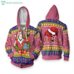 Fairy Tails Natsu Dragneel Custom Anime Fans Ugly Christmas Sweater Hoodie Product Photo 2
