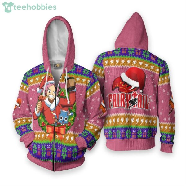 Fairy Tails Natsu Dragneel Custom Anime Fans Ugly Christmas Sweater Hoodie Product Photo 2