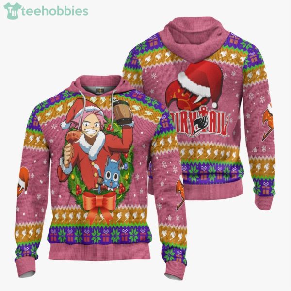 Fairy Tails Natsu Dragneel Custom Anime Fans Ugly Christmas Sweater Hoodie Product Photo 3