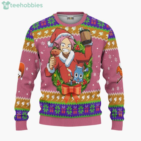 Fairy Tails Natsu Dragneel Custom Anime Fans Ugly Christmas Sweater Hoodie Product Photo 1