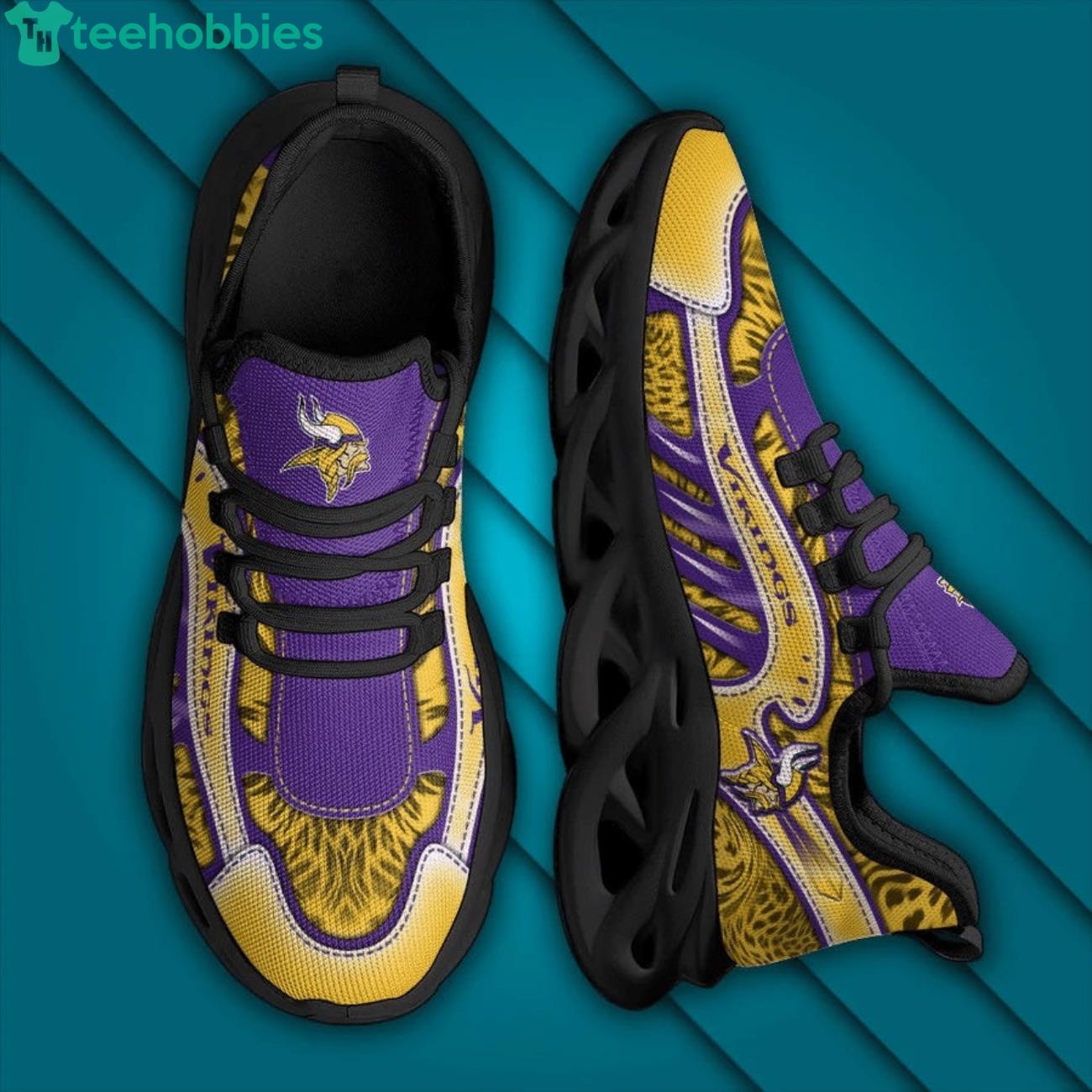 Minnesota Vikings Yellow And Purple Max Soul Sneakers Running Shoes