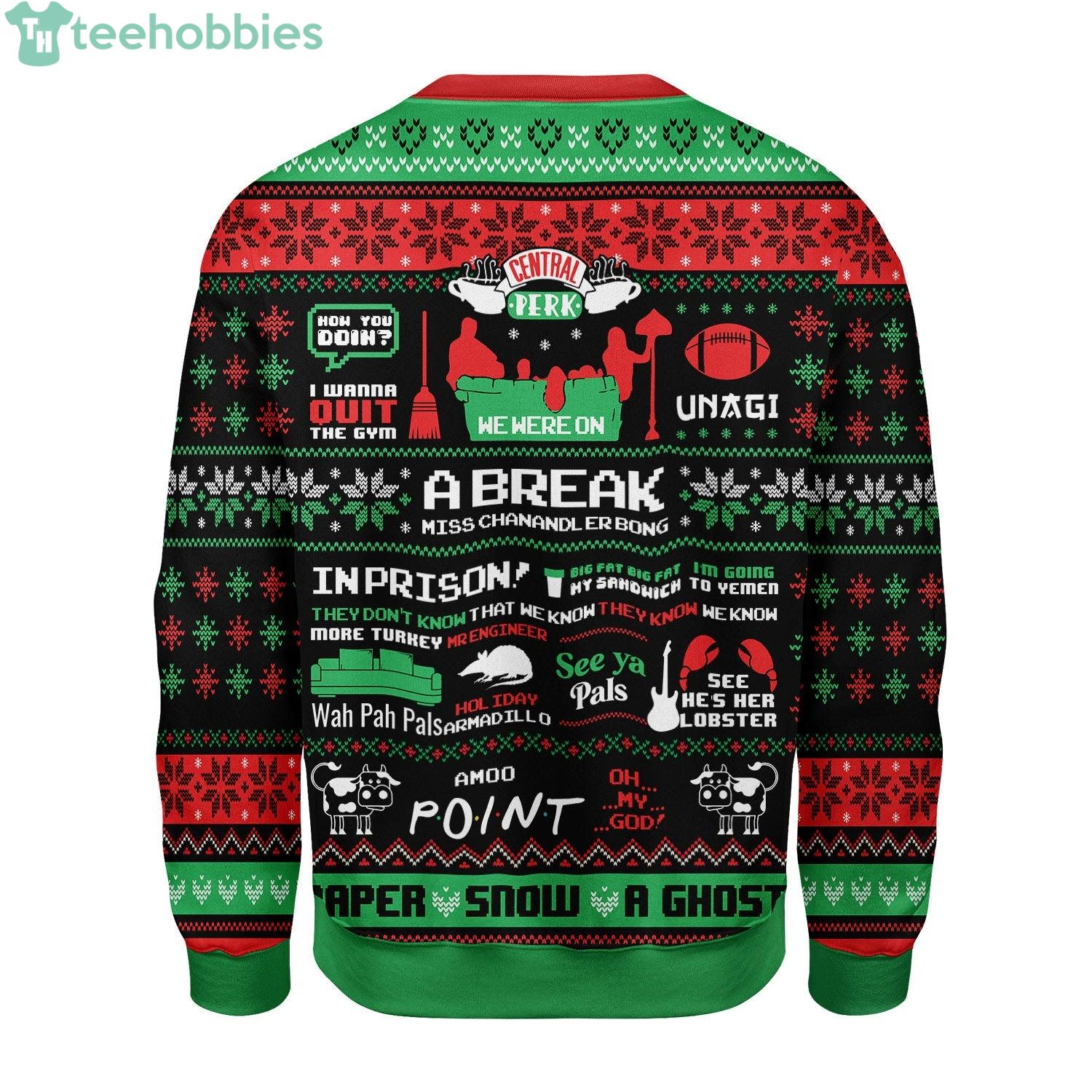 central perk ugly christmas sweater