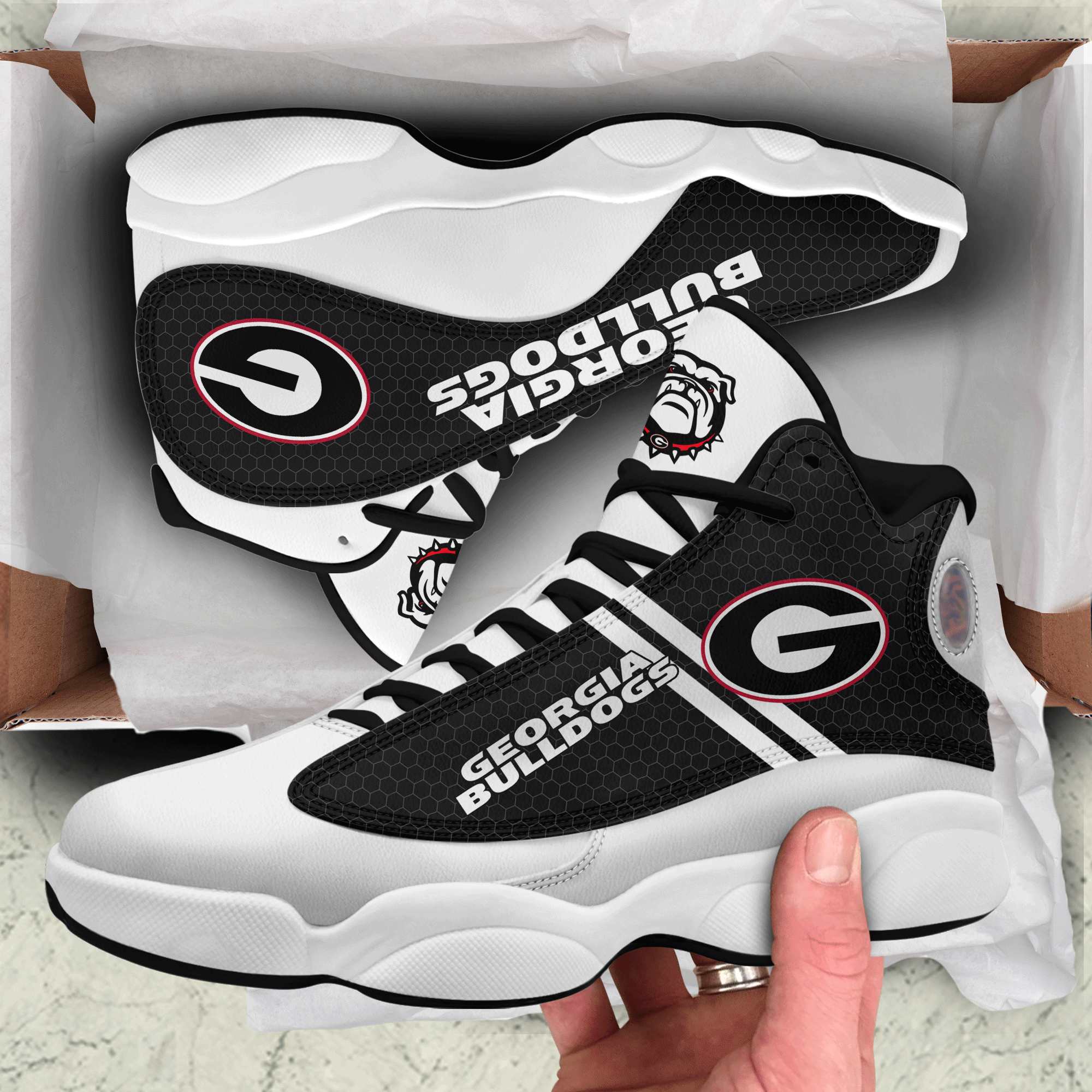 Custom Name Fresno State Bulldogs Jordan 13 Sneakers Shoes - Banantees