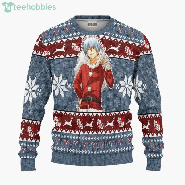 Gintama Custom Sakata Gintoki Anime Fans Ugly Christmas Sweater Hoodie Product Photo 1