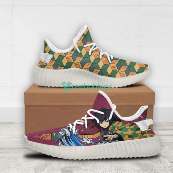 Giyu Tomioka Custom Kimetsu No Yaiba Anime Yeezy Shoes For Fans Product Photo 2