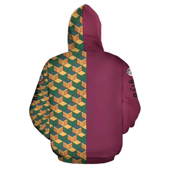 Giyu Zip All Over Printed 3D Shirt Kimetsus Costume Anime Fans Fan Gift Idea Product Photo 4