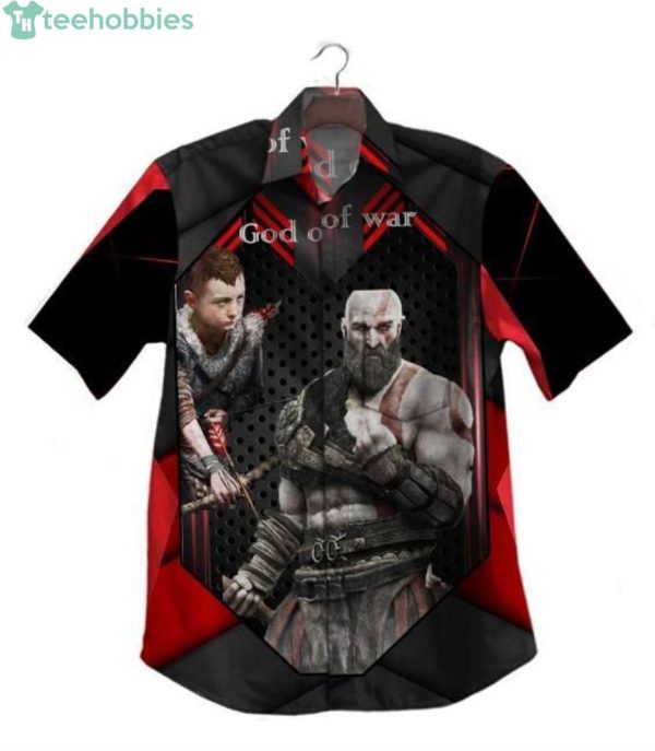 God Of War Kratos And Atreus Black Hawaiian Shirtproduct photo 1