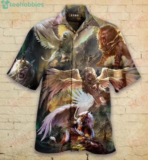 God Of War Lion Vacation Short Sleeve Custom Hawaiian Shirtsproduct photo 1