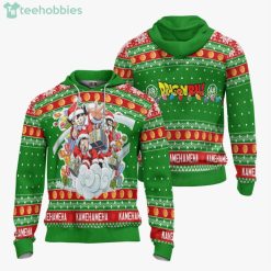 Goku And Gohan And Chi Chi Dragon Ball Custom Anime Fans Ugly Christmas Sweater Hoodie Product Photo 3