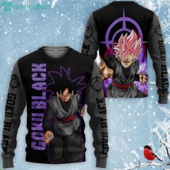 Goku Bleachack Rose All Over Printed 3D Shirt Custom Dragon Ball Anime Fans Product Photo 2
