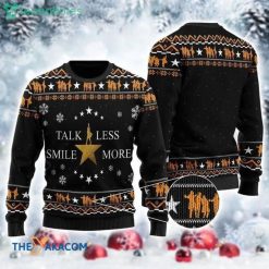 Golden Star Talk Less Smile More Gift For Christmas Ugly Christmas Sweaterproduct photo 1