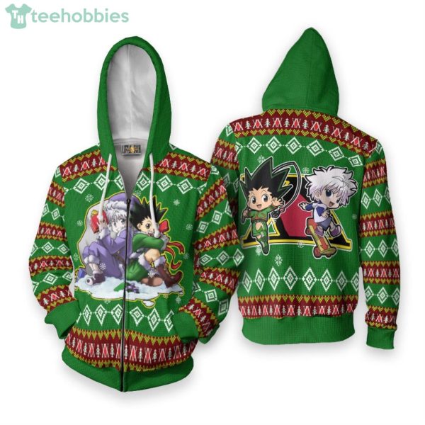 Gon & Killua Cute Hunter x Hunter Anime Fans Ugly Christmas Sweater Hoodie Product Photo 2