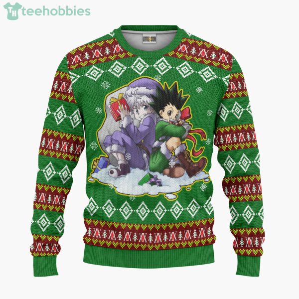 Gon & Killua Cute Hunter x Hunter Anime Fans Ugly Christmas Sweater Hoodie Product Photo 1