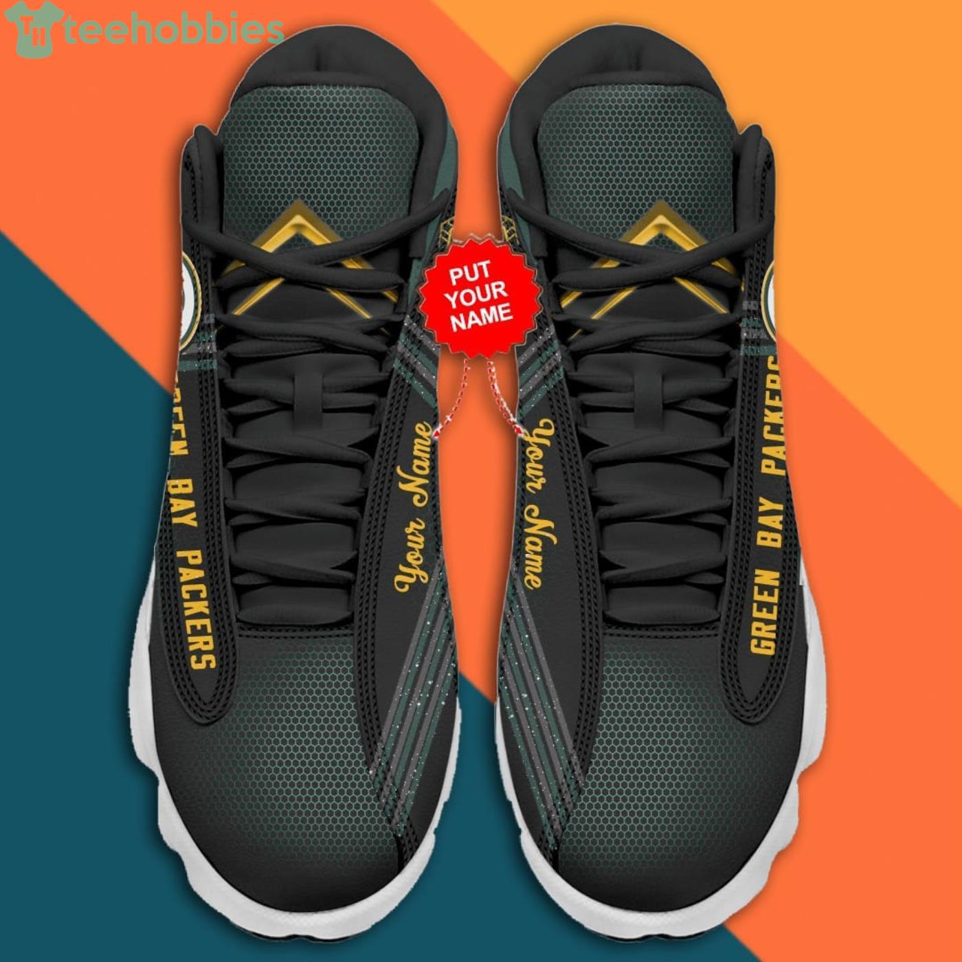 Green Bay Packers Air Jordan 13 Sneaker Shoes image Green Bay Packers Air Jordan 13 Sneaker Shoes Product Photo 2