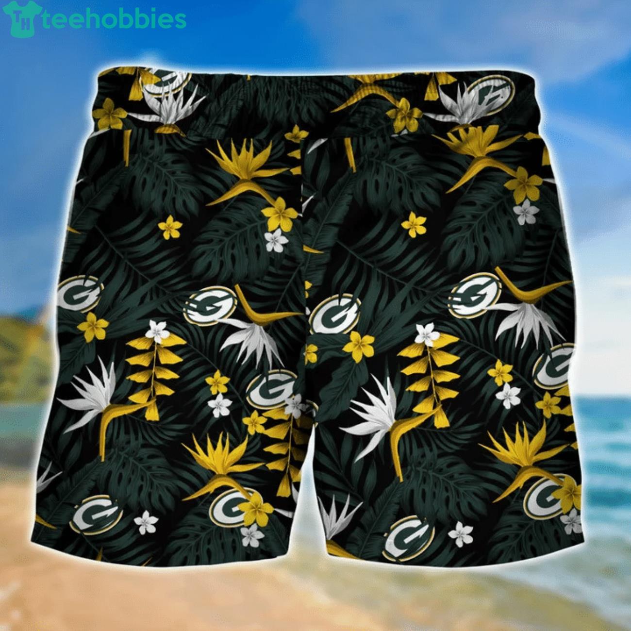 Tropical Flower Green Bay Packers Hawaiian Shirt For Men And Women