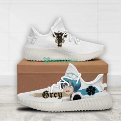 Grey Custom Black Clover Anime Yeezy Shoes For Fans Product Photo 2