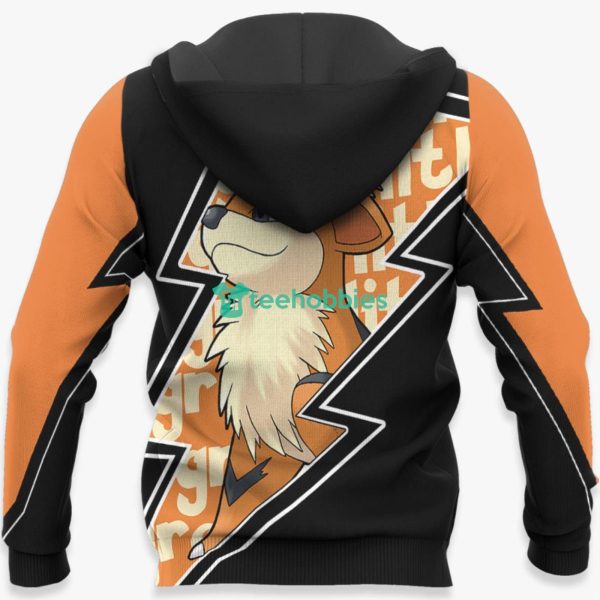 Growlithe All Over Printed 3D Shirt Custom Pokemon Anime Fans Lighting Style Product Photo 5